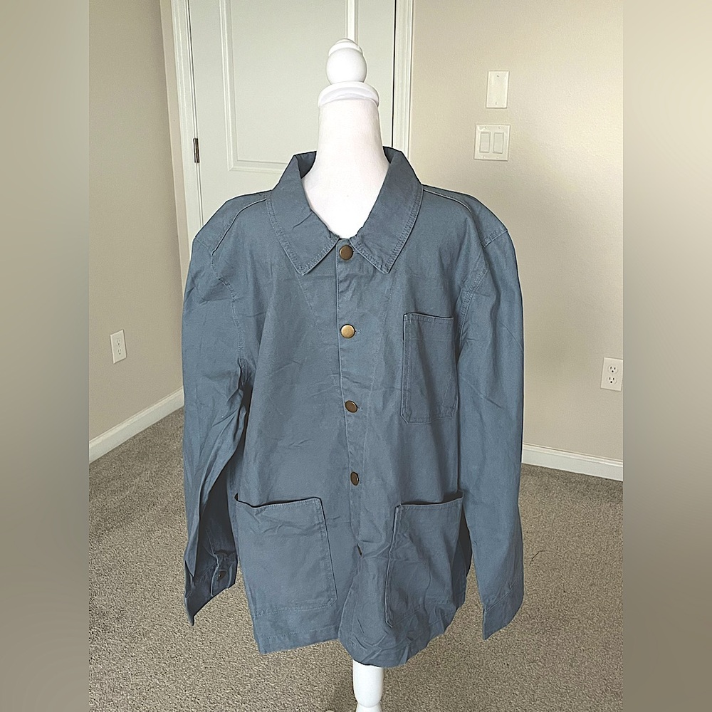 NWT St John’s Bay Outdoor Military Chore Jacket Blue Size XXL